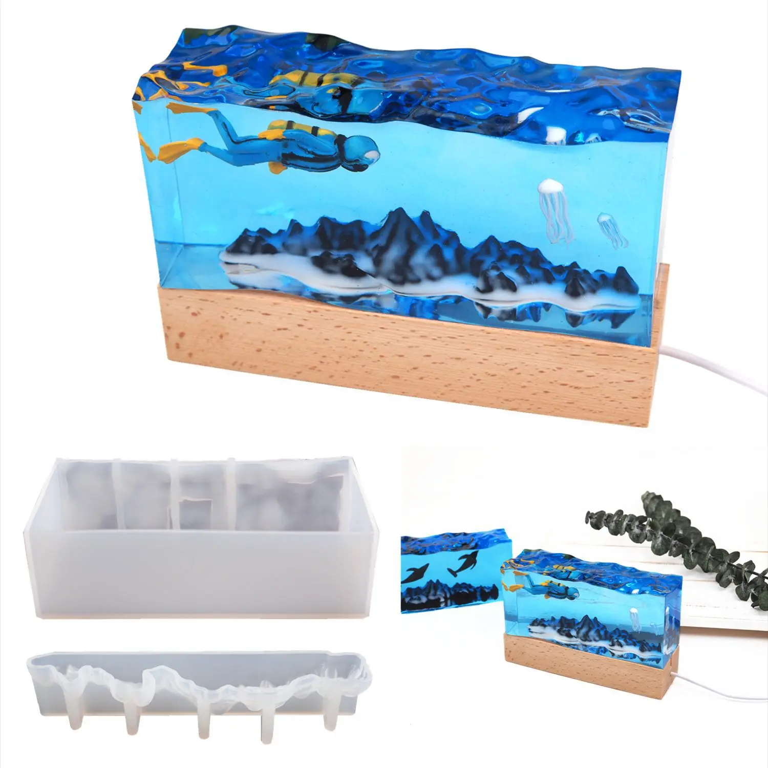 1set New Sea Wave Resin Mold,  - đánh giá và giá Resin Ocean Wave Mold