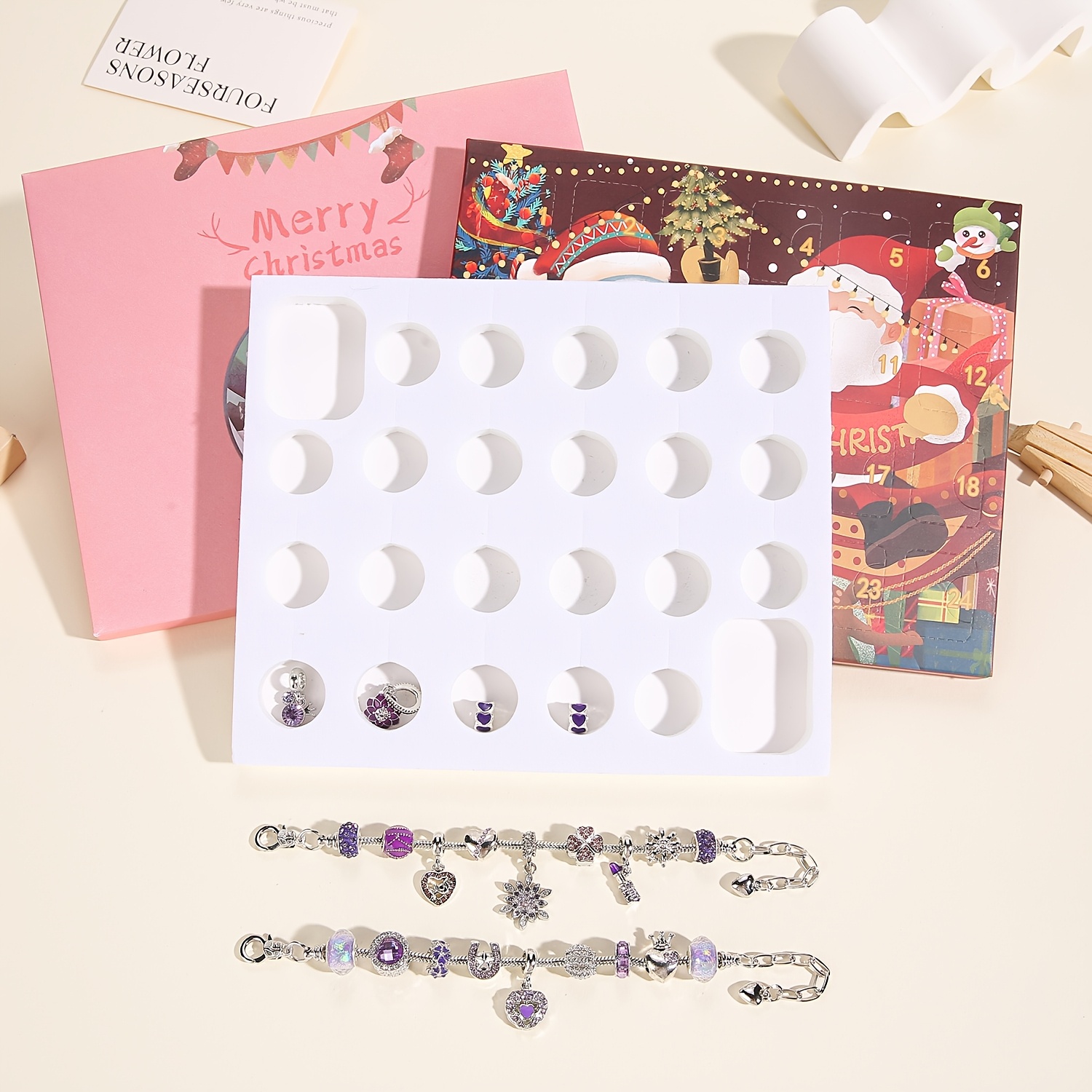 Christmas purple beads DIY jew - đánh giá và giá Resin Jewelry Kit