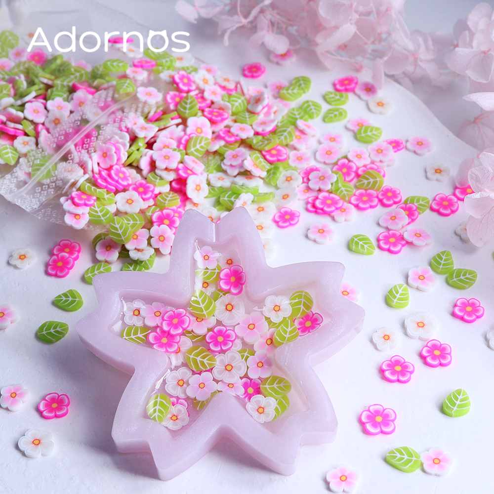 10g Pink Flowers Polymer Clay  - đánh giá và giá Flower Preservation Resin