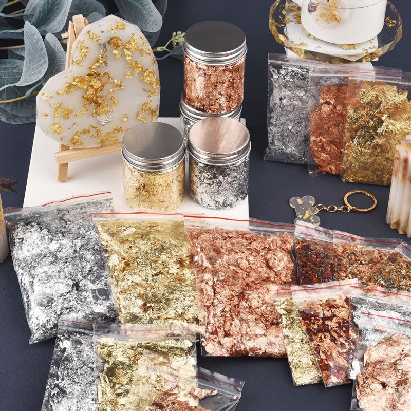 1/2/3/5/10g Imitation Gold Sli - đánh giá và giá Gold Foil Flakes