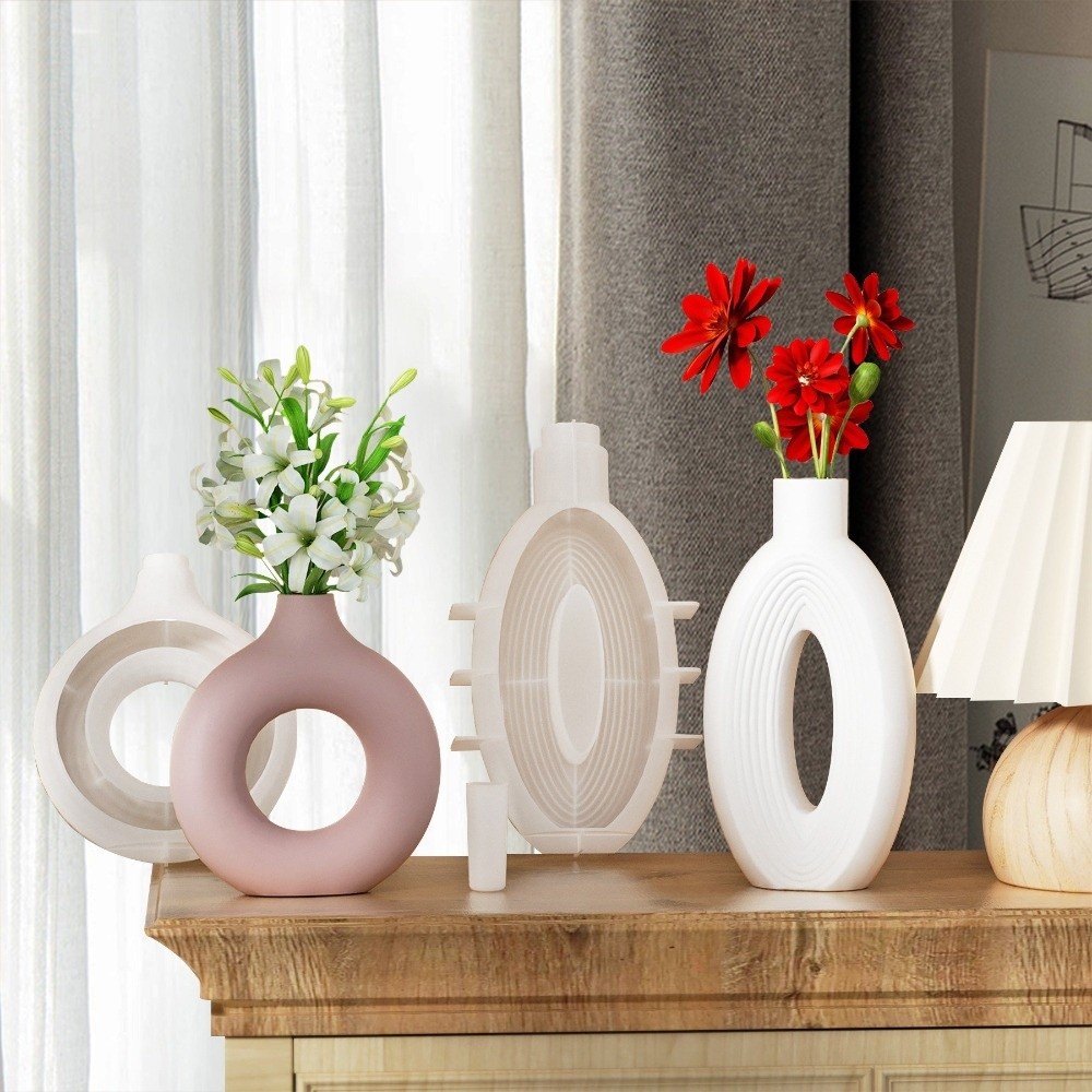 Oval Stripe Silicone Vase Mold - đánh giá và giá Resin Craft Workshop