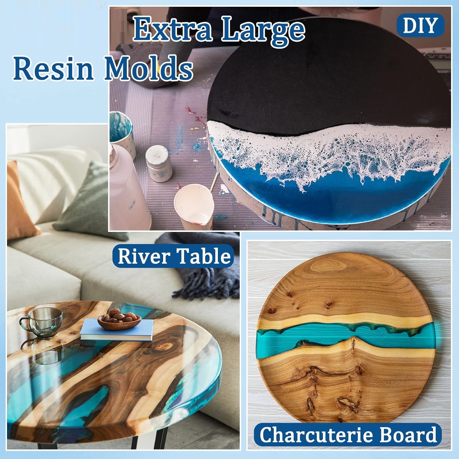 Large Round Tray UV Resin Mold - đánh giá và giá Coaster Mold Round