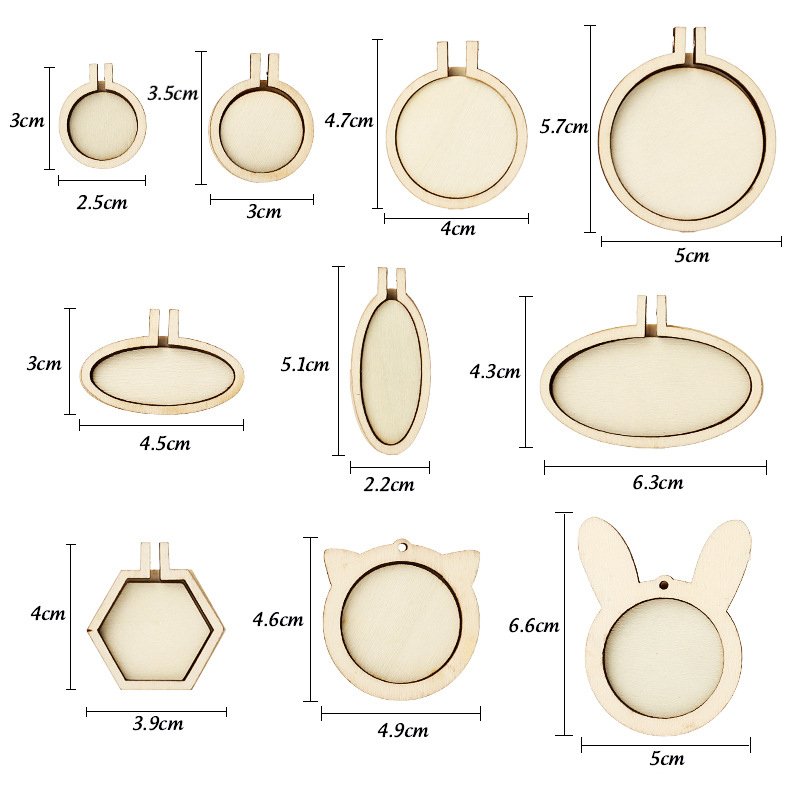 5pcs Mini Wood Embroidery Hoop - đánh giá và giá Wood Ring Blank
