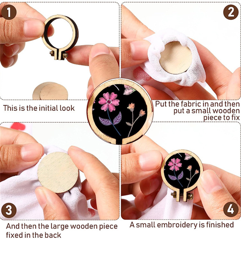 5pcs Mini Wood Embroidery Hoop - đánh giá và giá Wood Ring Blank
