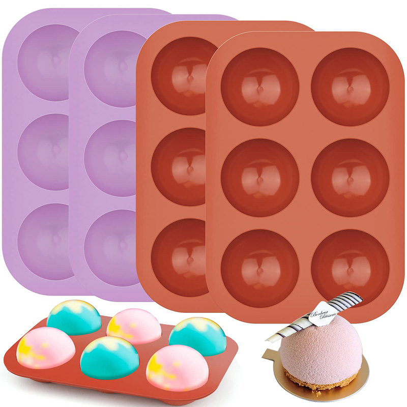6 Cavities Semicircle Silicone - đánh giá và giá Coaster Mold Round