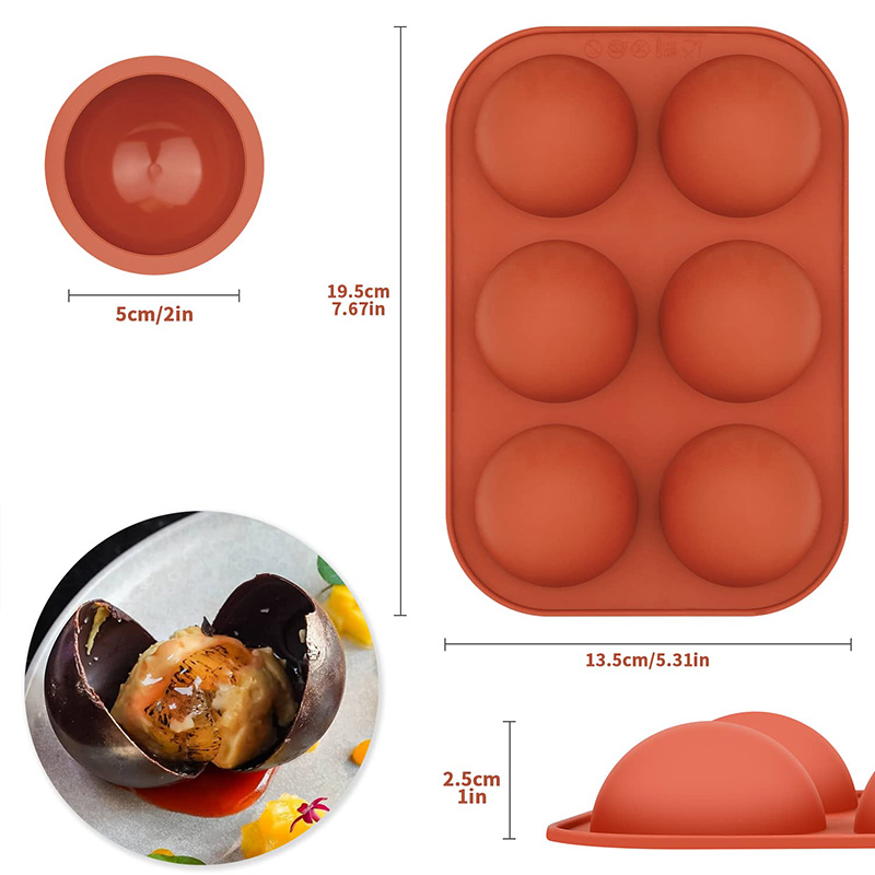 6 Cavities Semicircle Silicone - đánh giá và giá Coaster Mold Round