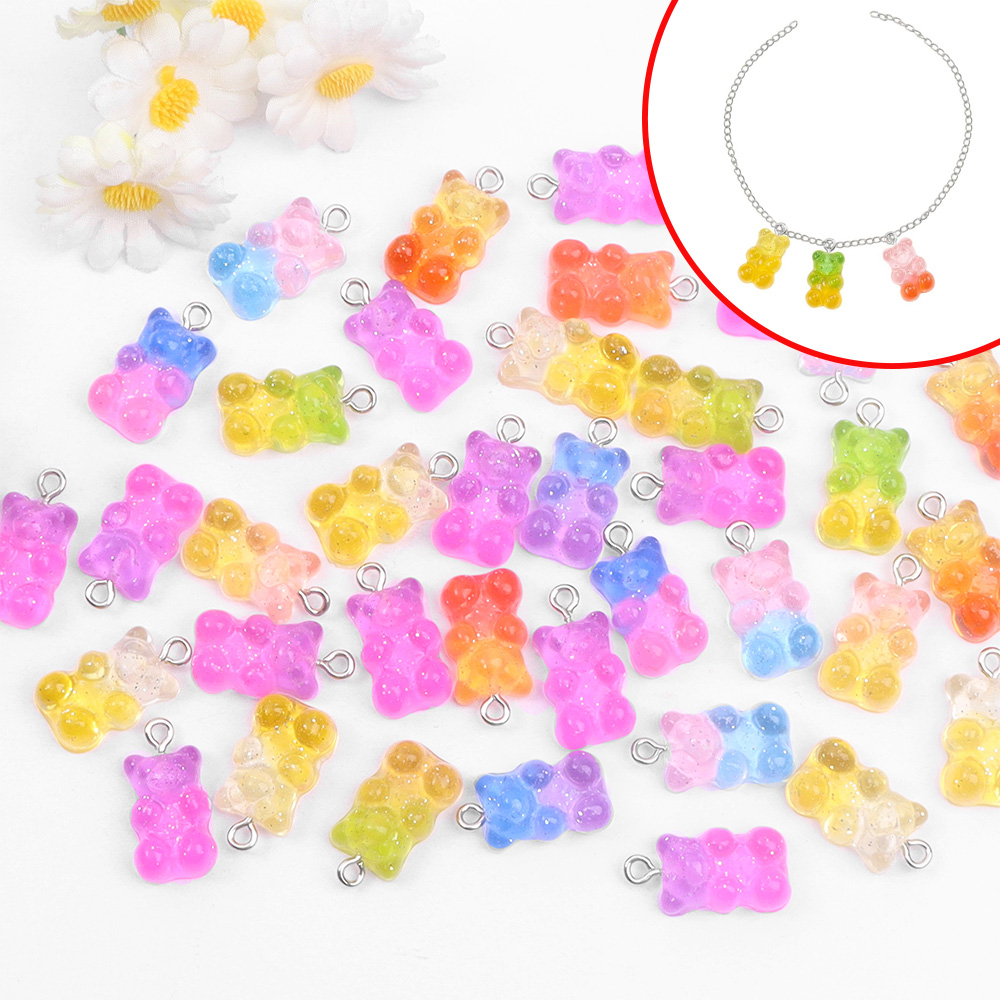 60pcs Dual Color Resin Bear Sh - đánh giá và giá Resin Craft Material