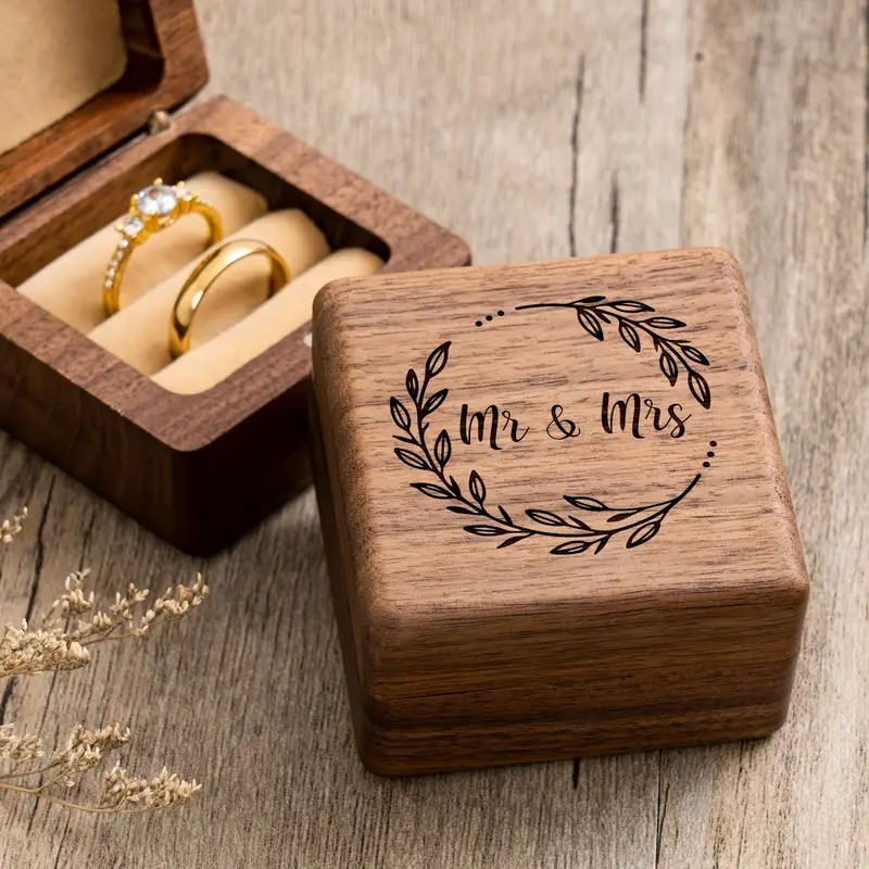 Engagement Proposal Wedding Ce - đánh giá và giá Wood Ring Blank