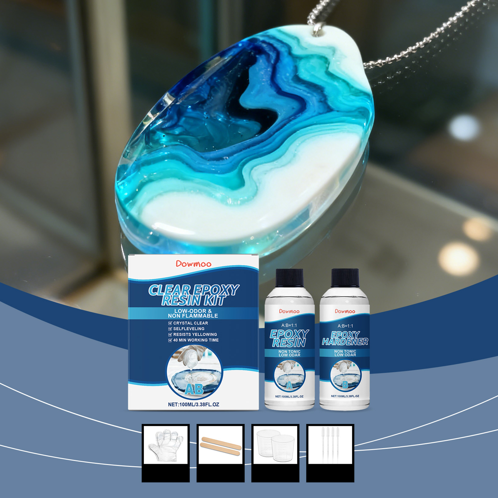 DIY Crystals Clear Epoxys Resi - đánh giá và giá Resin Jewelry Kit