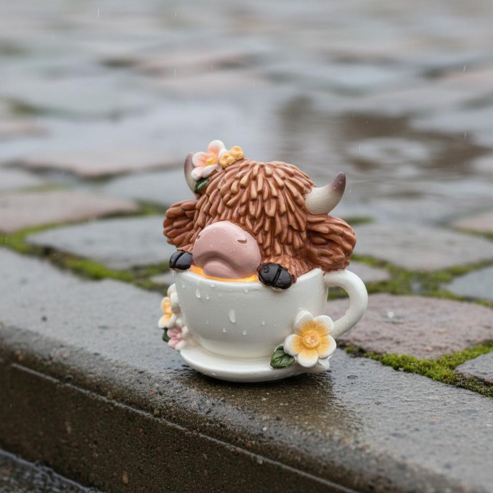 Highland Cow Garden Light Resi - đánh giá và giá Resin Crafts