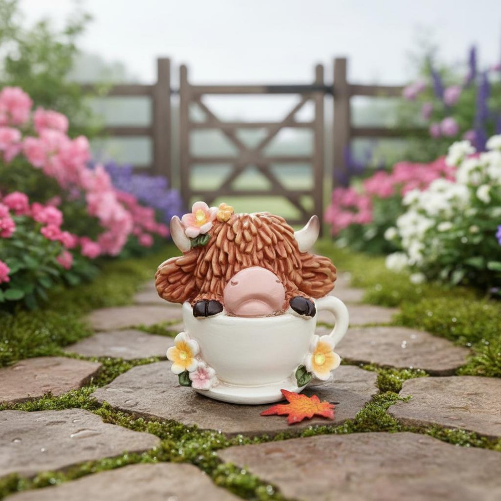 Highland Cow Garden Light Resi - đánh giá và giá Resin Crafts