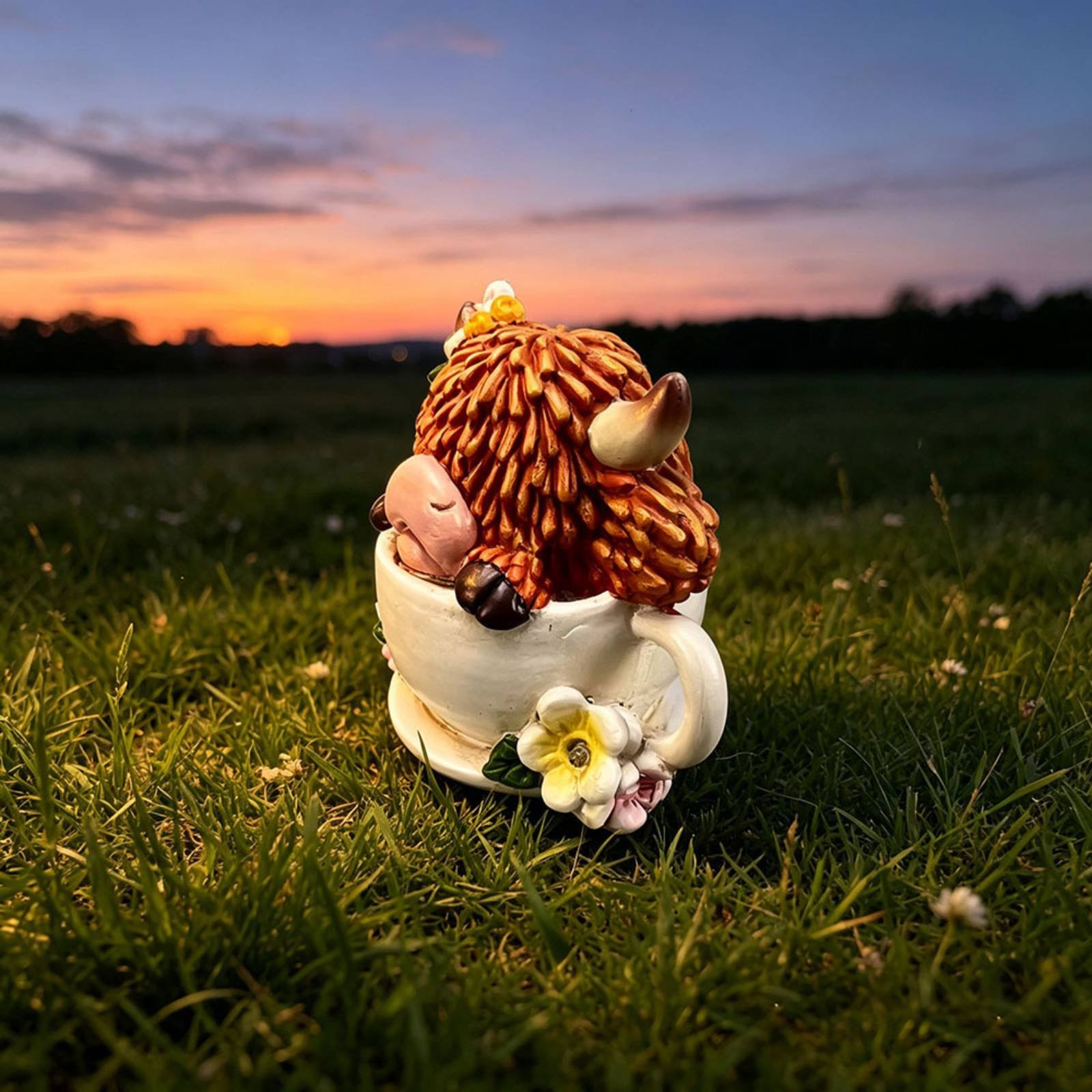Highland Cow Garden Light Resi - đánh giá và giá Resin Crafts