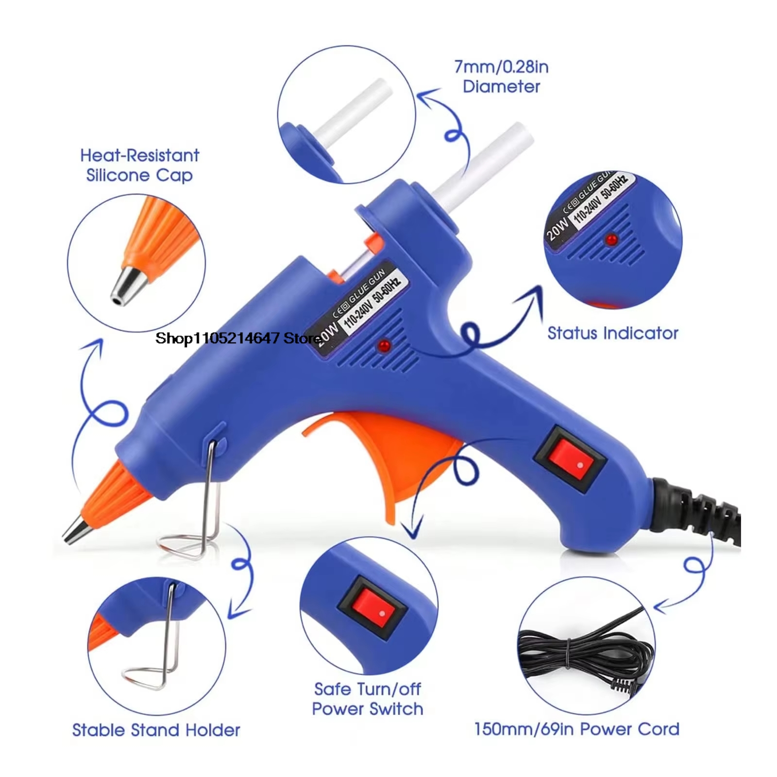 Hot Melt Glue Gun DIY Mini Hou - đánh giá và giá Heat Gun Small