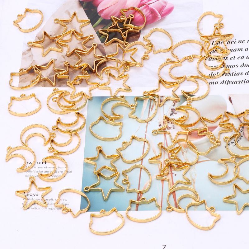 90 Pieces Mini Geometric Frame - đánh giá và giá Bezels Set Pendant