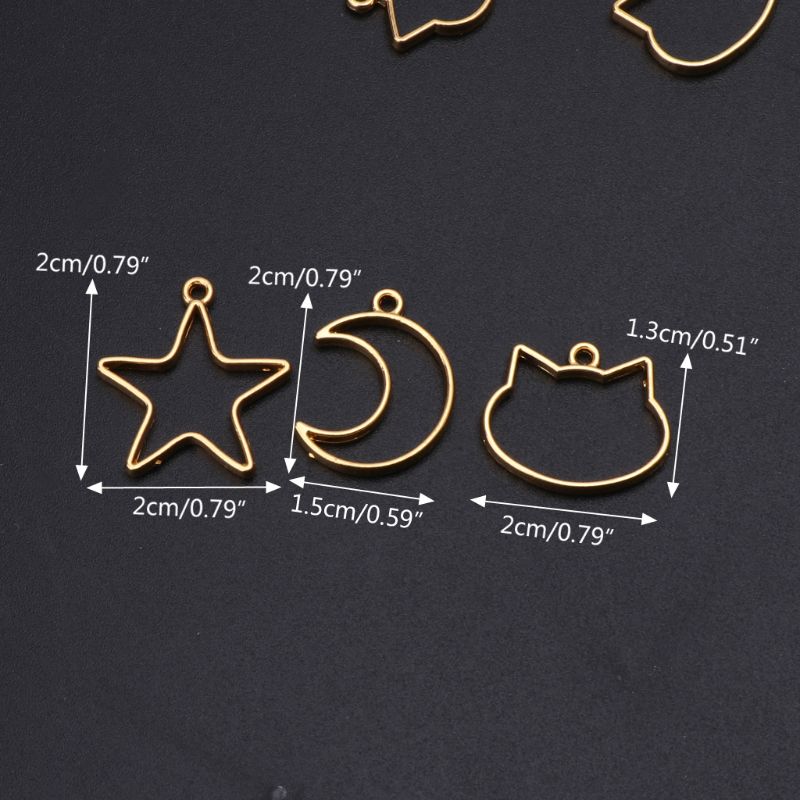 90 Pieces Mini Geometric Frame - đánh giá và giá Bezels Set Pendant