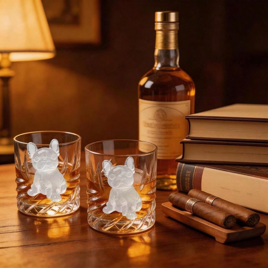 3D French Bulldog Cube Molds 2 - đánh giá và giá Silicone Mold Tray