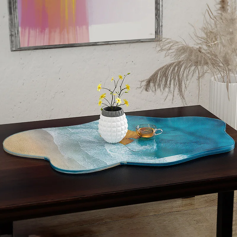 Large 61cm Irregular tray epox - đánh giá và giá Resin Ocean Wave Mold