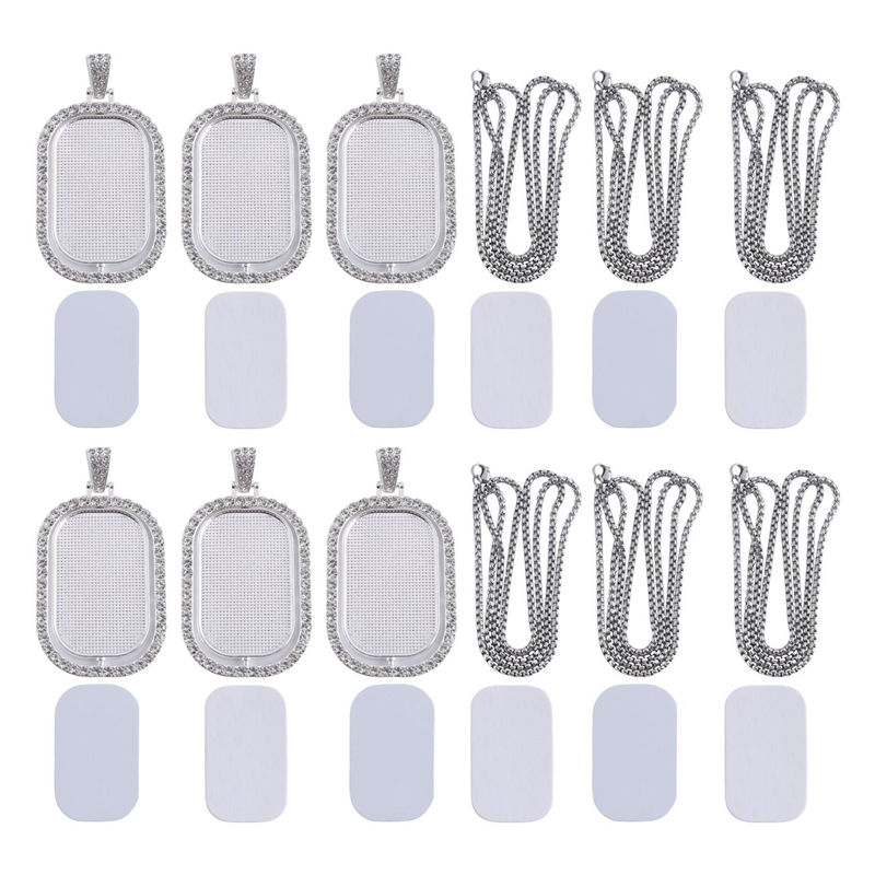 WORTHOWN-48Pcs Sublimation Rhi - đánh giá và giá Bezels Set Pendant