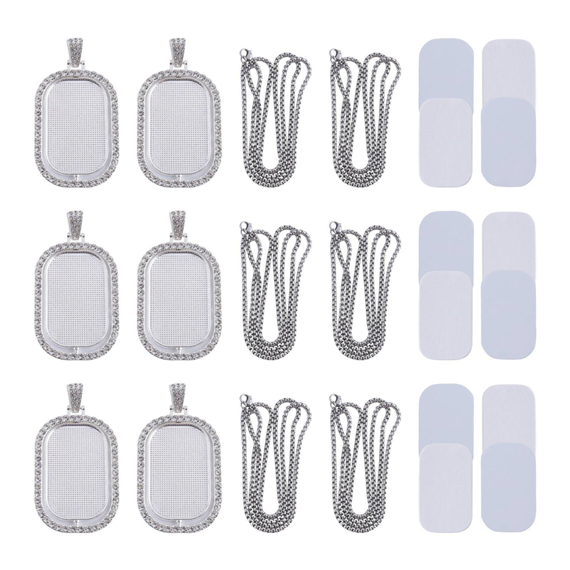 WORTHOWN-48Pcs Sublimation Rhi - đánh giá và giá Bezels Set Pendant