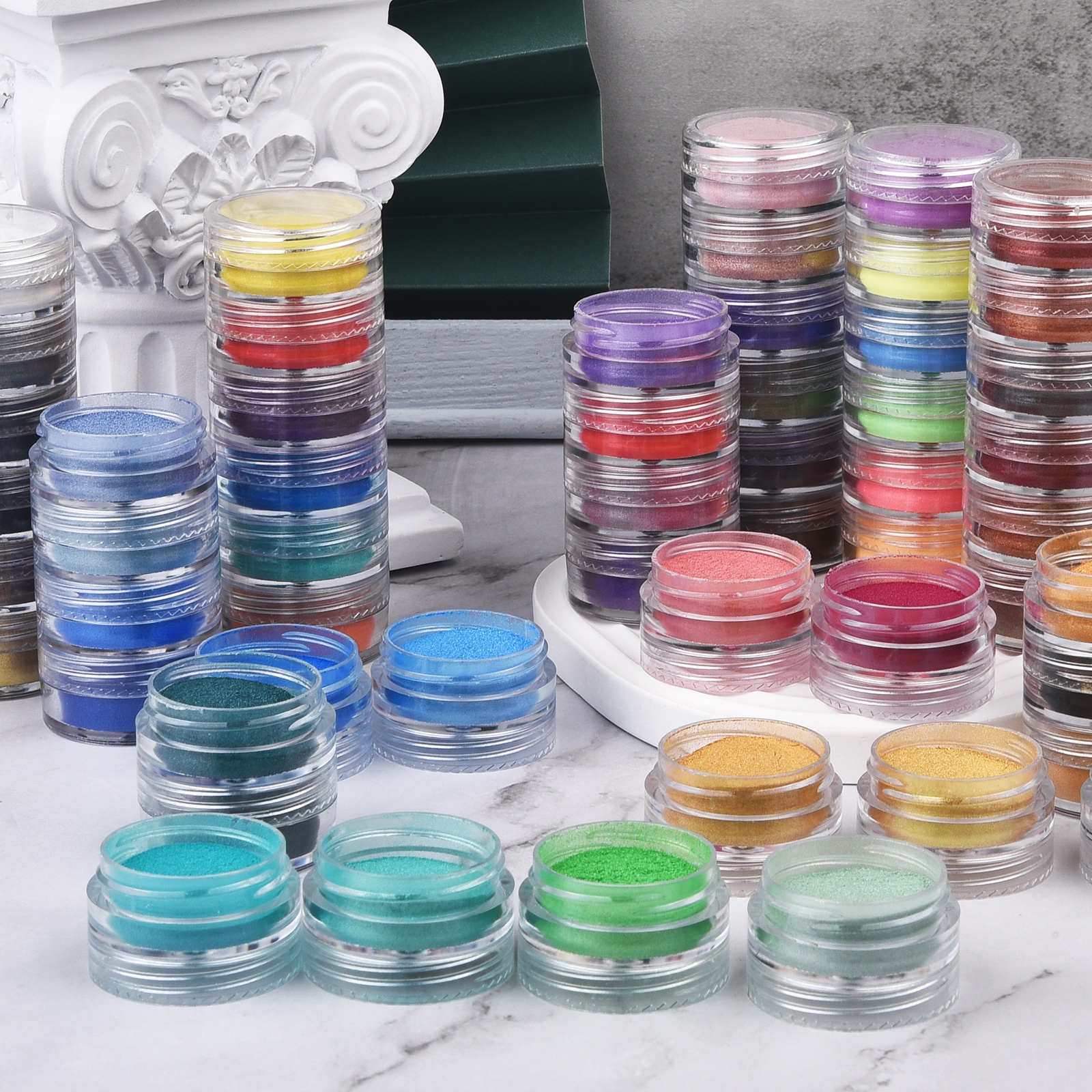 6 Colors/Set Pearlescent Powde - đánh giá và giá Resin Pigment Set