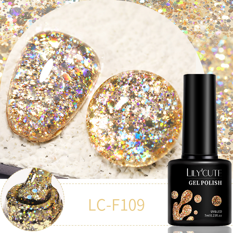 LILYCUTE 7ml 6Pcs/Set Glitter  - đánh giá và giá Resin Glitter Pack
