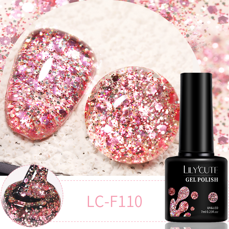 LILYCUTE 7ml 6Pcs/Set Glitter  - đánh giá và giá Resin Glitter Pack