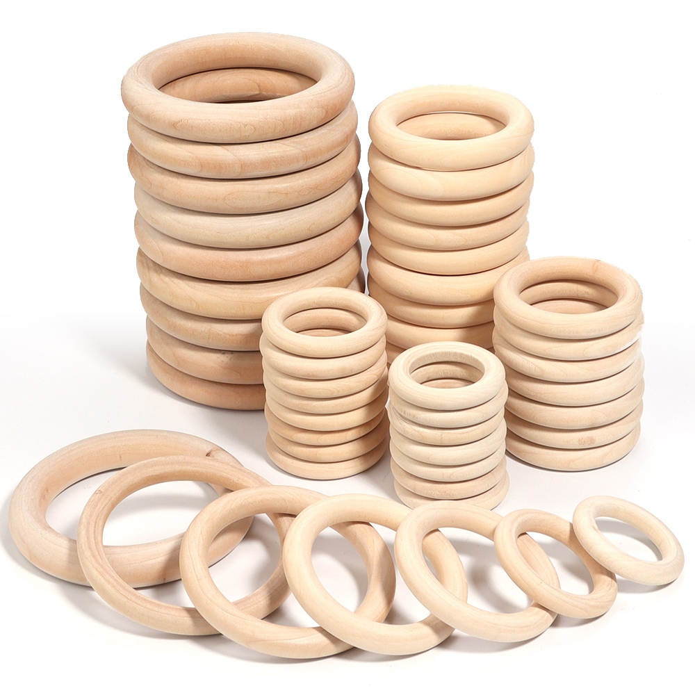 2-10pcs/lot Round Natural Wood - đánh giá và giá Wood Ring Blank