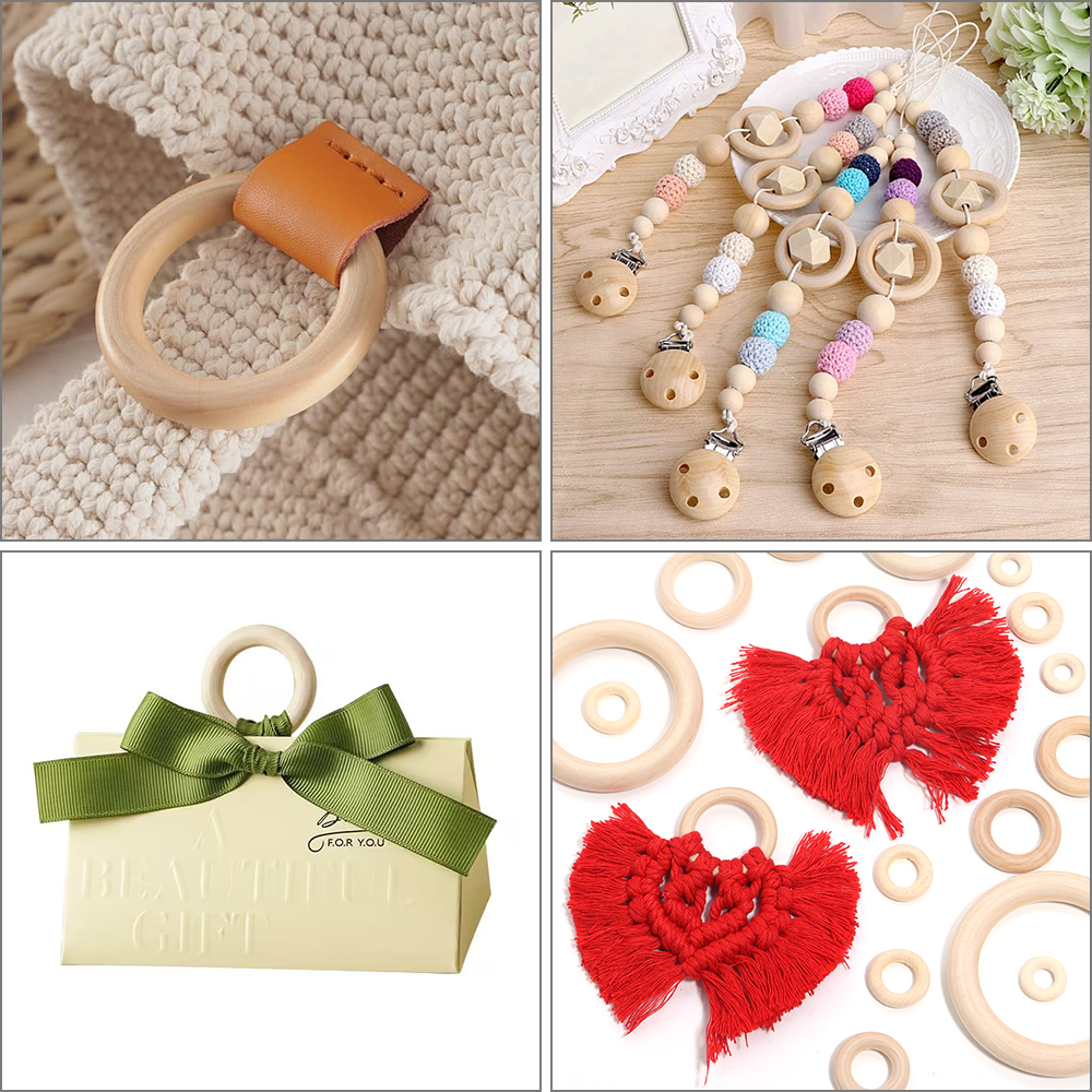 2-10pcs/lot Round Natural Wood - đánh giá và giá Wood Ring Blank