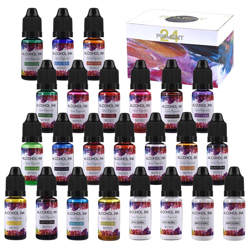 1 Set Epoxy Resin Pigment Kit  - đánh giá và giá Resin Dye Alcohol