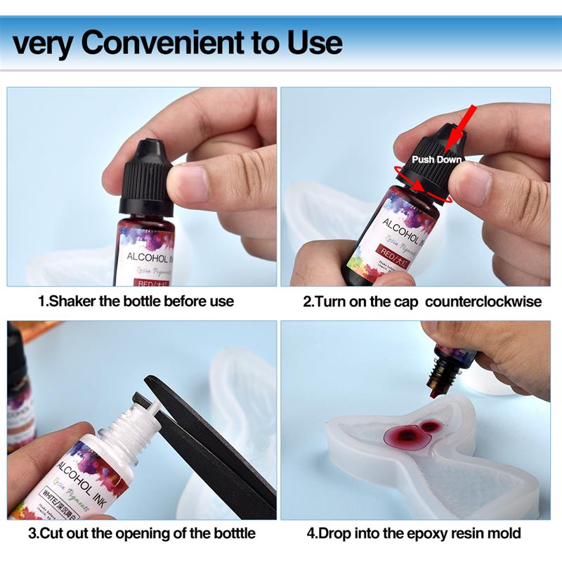 1 Set Epoxy Resin Pigment Kit  - đánh giá và giá Resin Dye Alcohol