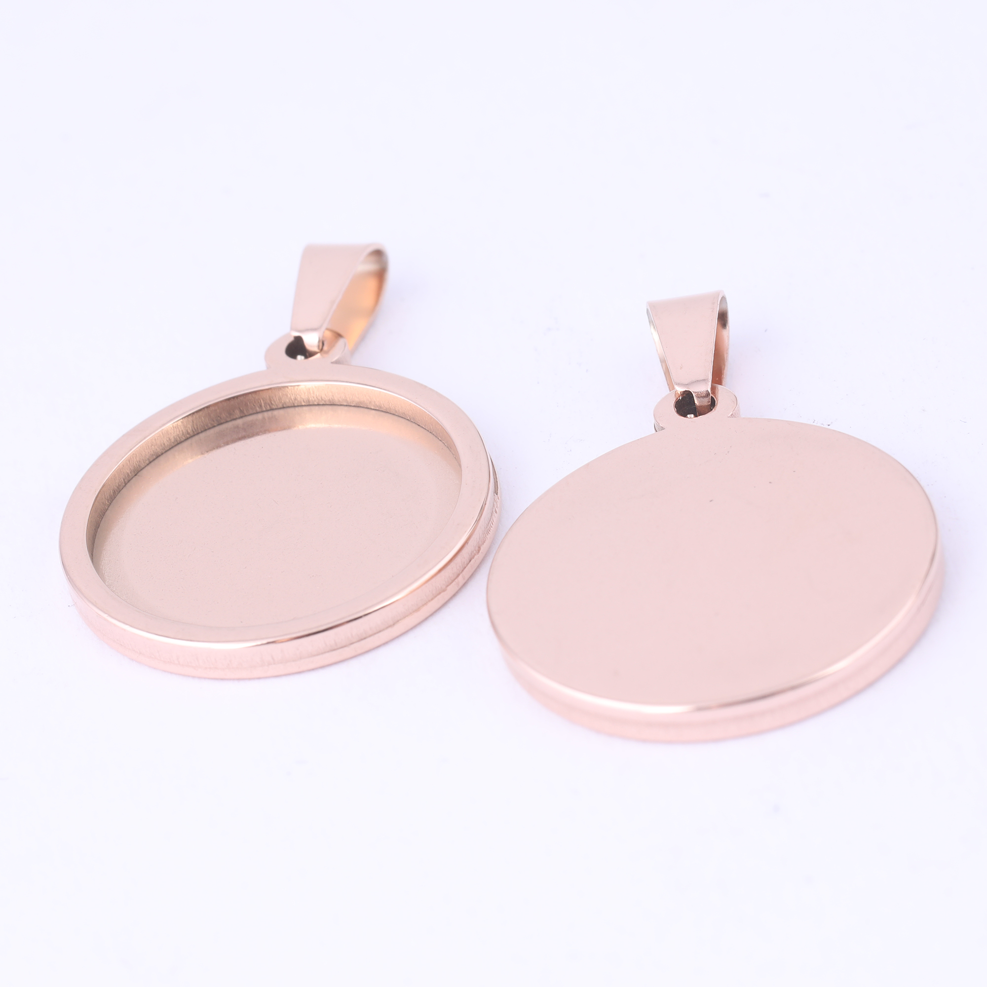 5pcs Stainless Steel 16mm 18mm - đánh giá và giá Bezels Set Pendant