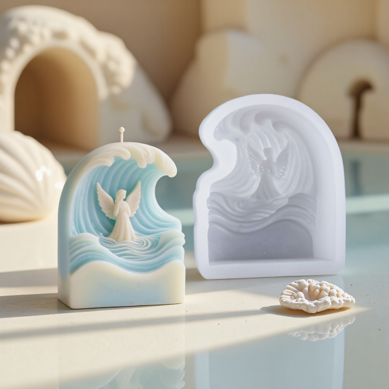 2pcs Wave Angel Silicone Mold  - đánh giá và giá Resin Ocean Wave Mold
